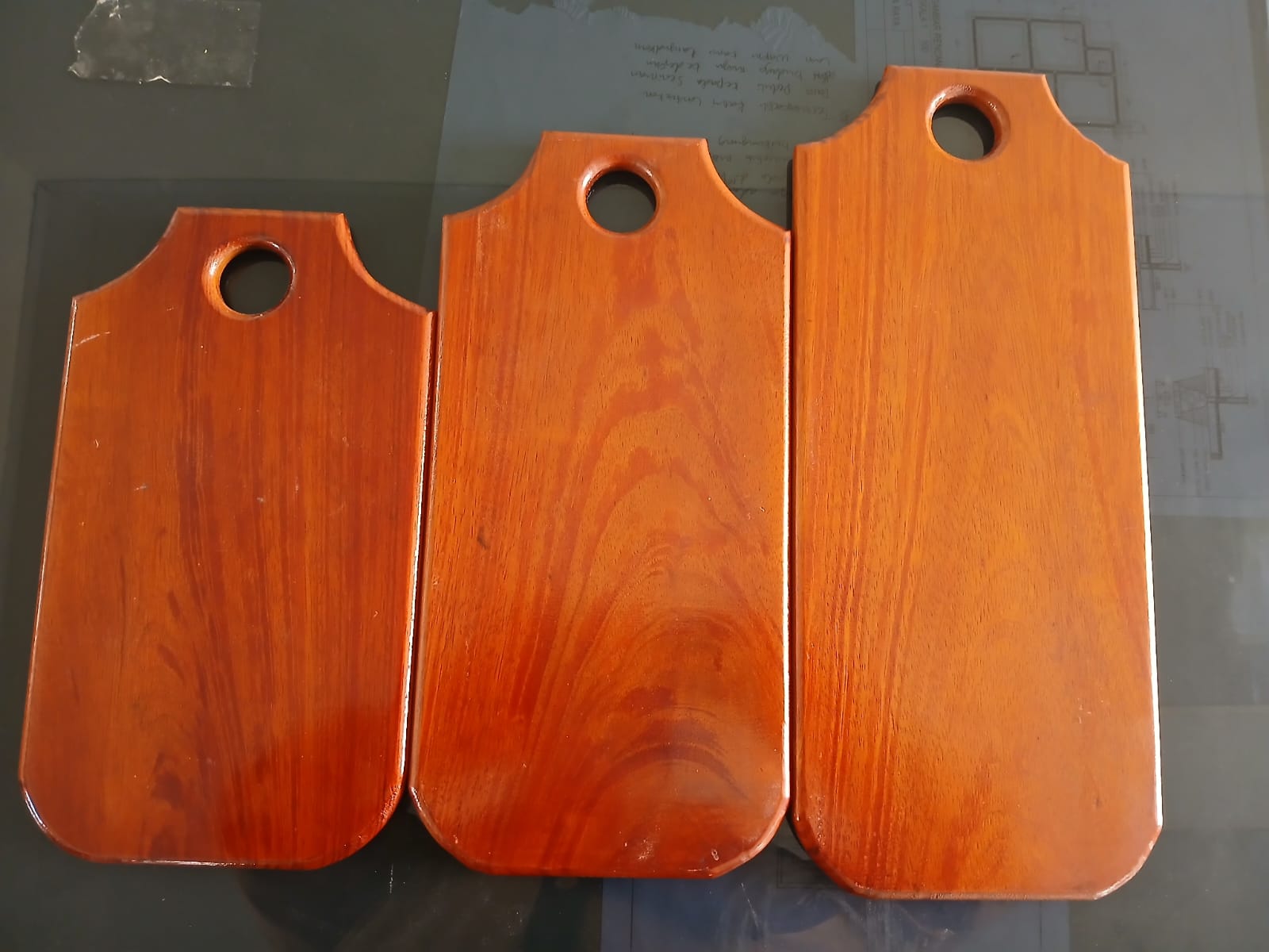 Talenan Hiasan Dinding 1 set dari Kayu Sumpung
